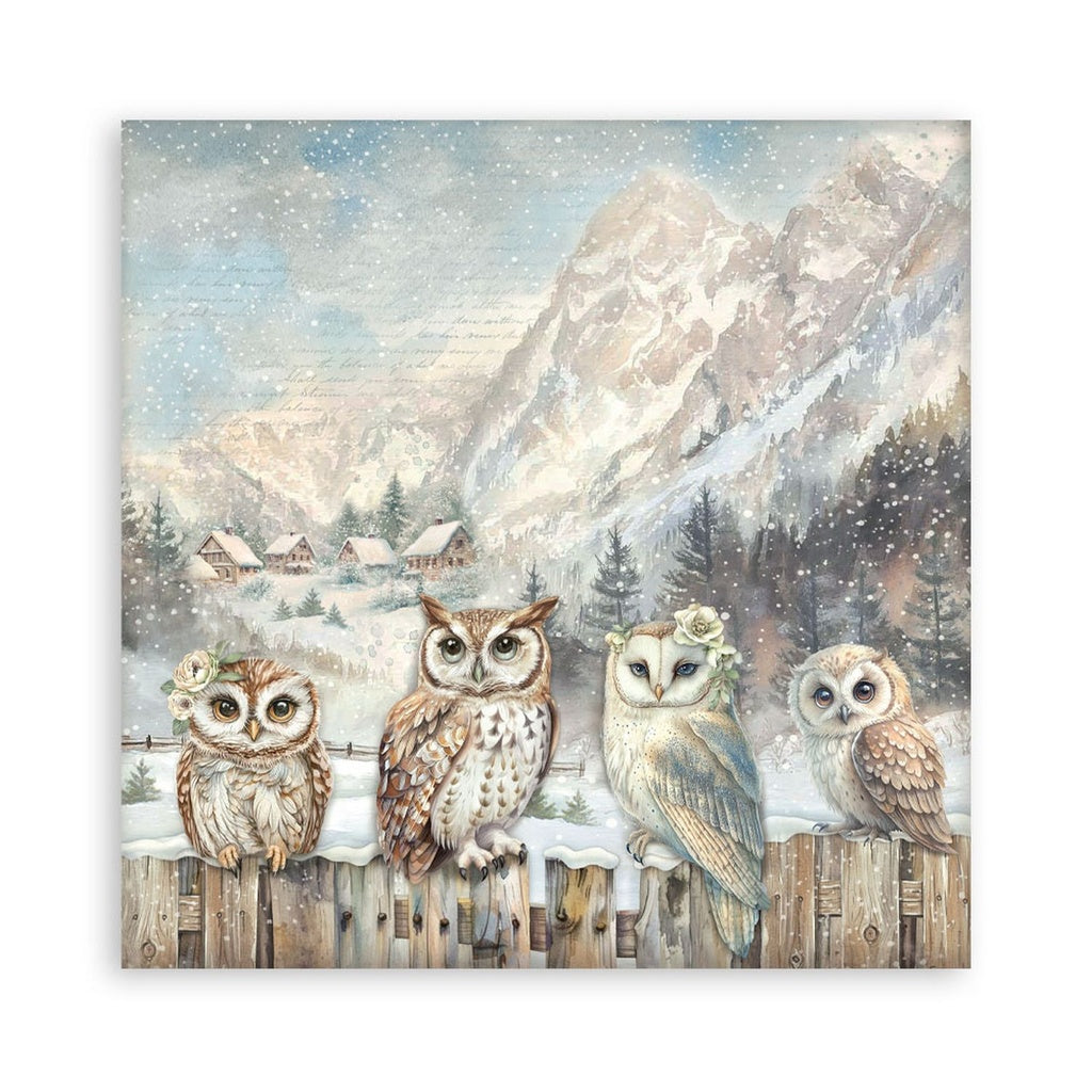 *New* Stamperia The Owls House Scrapbooking Maxi Pad 22 single faced sheets 12"x12"