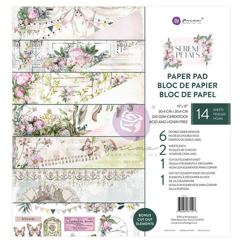 Prima Marketing Serene Petals - 12"x12" Paper PAD