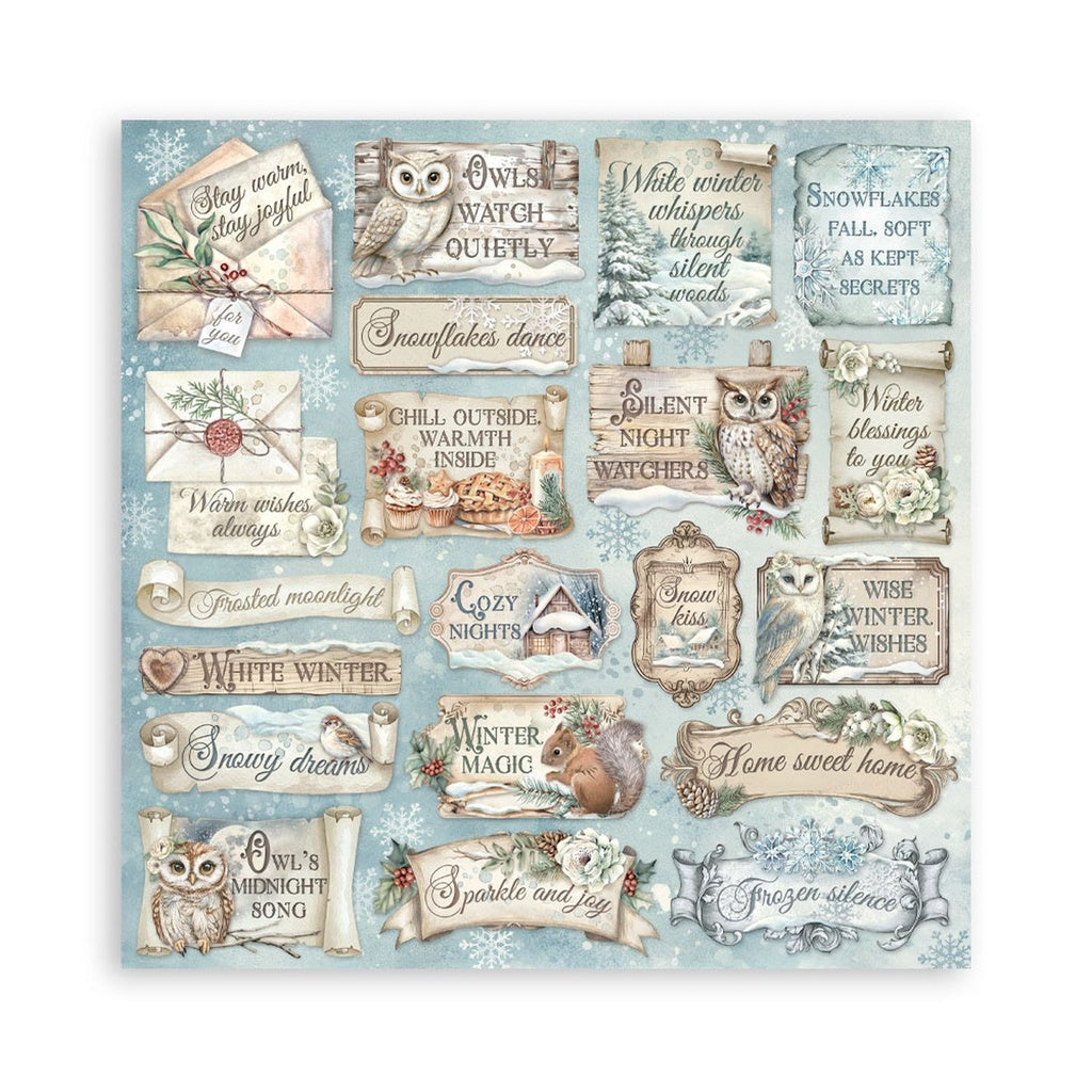*New* Stamperia The Owls House Scrapbooking Maxi Pad 22 single faced sheets 12"x12"