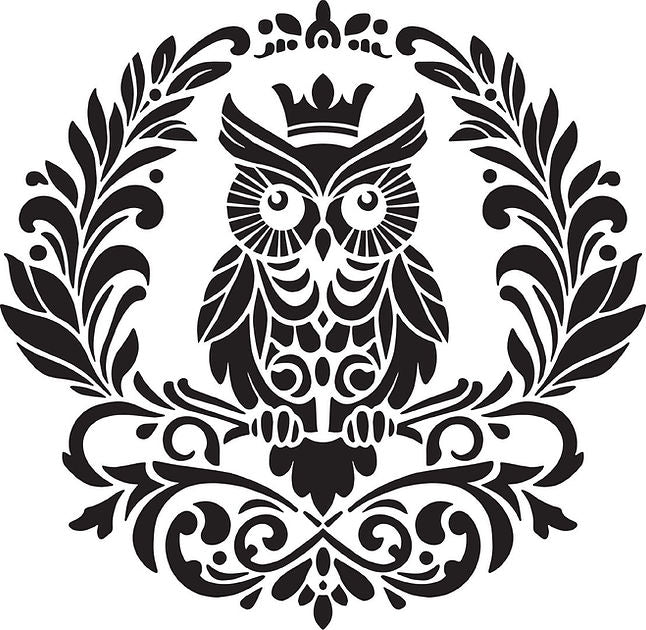 * New* Belle's and Whistles King Owl III Mylar Stencil IN STOCK