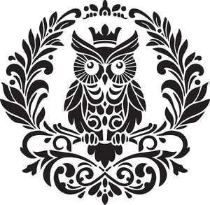 * New* Belle's and Whistles King Owl III Mylar Stencil IN STOCK