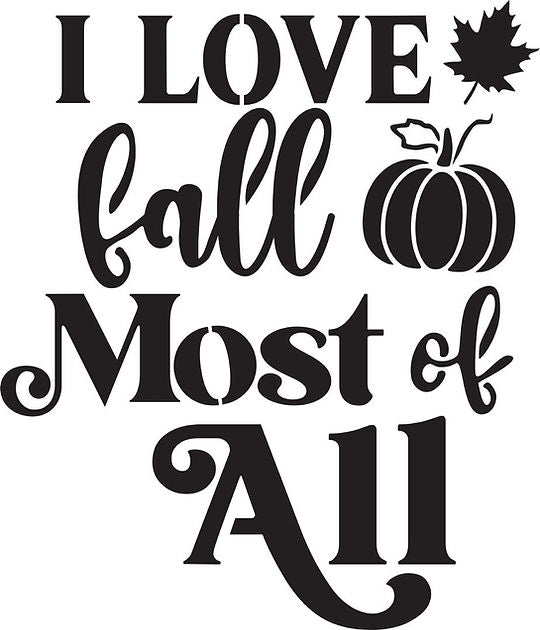 * New* Belle's and Whistles Fall Love Mylar Stencil PREORDER ITEM