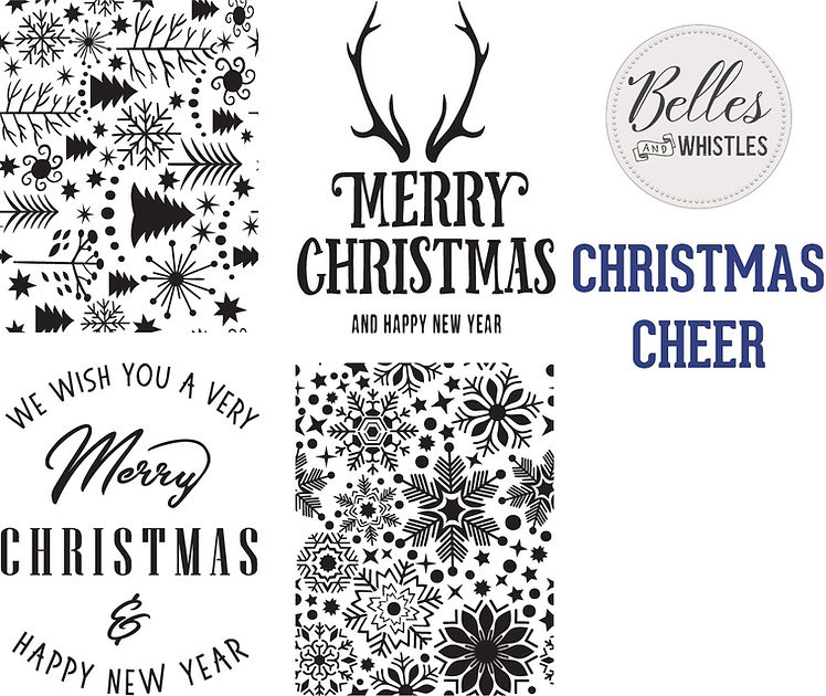 *New* Belle's and Whistles Stencil Christmas Cheer