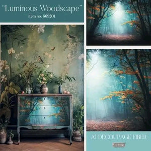 Redesign with Prima Decoupage A1 Fiber Paper Luminous Woodscape