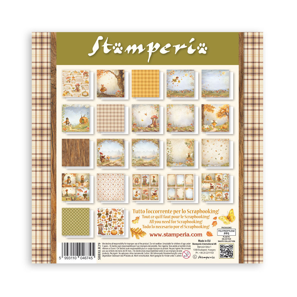 *New* Stamperia Whispering Woods 8"x 8" 22 single faced sheets Scrapbooking Maxi Pad PREORDER DUSPATCH APPX 13TH SEPT