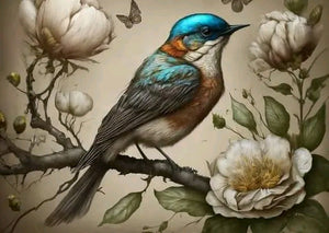 Sweet Bird in Blue Mint Decoupage paper