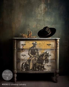 *New* Redesign with Prima Decoupage A1 Fiber Paper Cowboy Cavalry