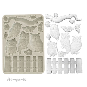 *NEW* Stamperia Silicon Mould A5 - Owls & Branch