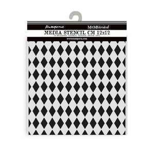 *New*Stamperia Small Craft Media Stencil 12cm x 12cm Rhombus Pattern