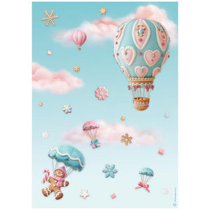 *New* Stamperia Rice Paper Selection Candy Christmas 6 x A4 sheets