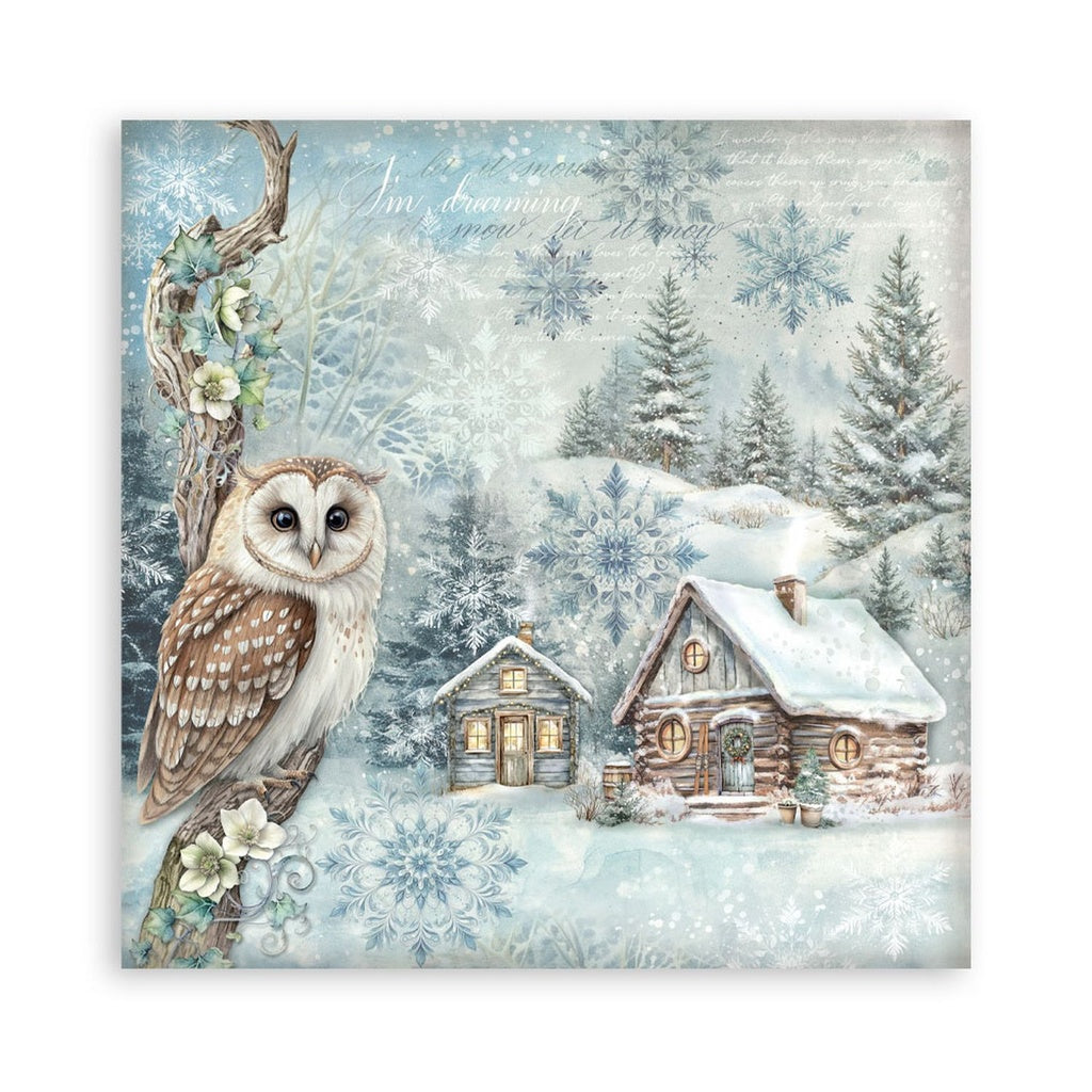 *New* Stamperia The Owls House Scrapbooking Maxi Pad 22 single faced sheets 12"x12"