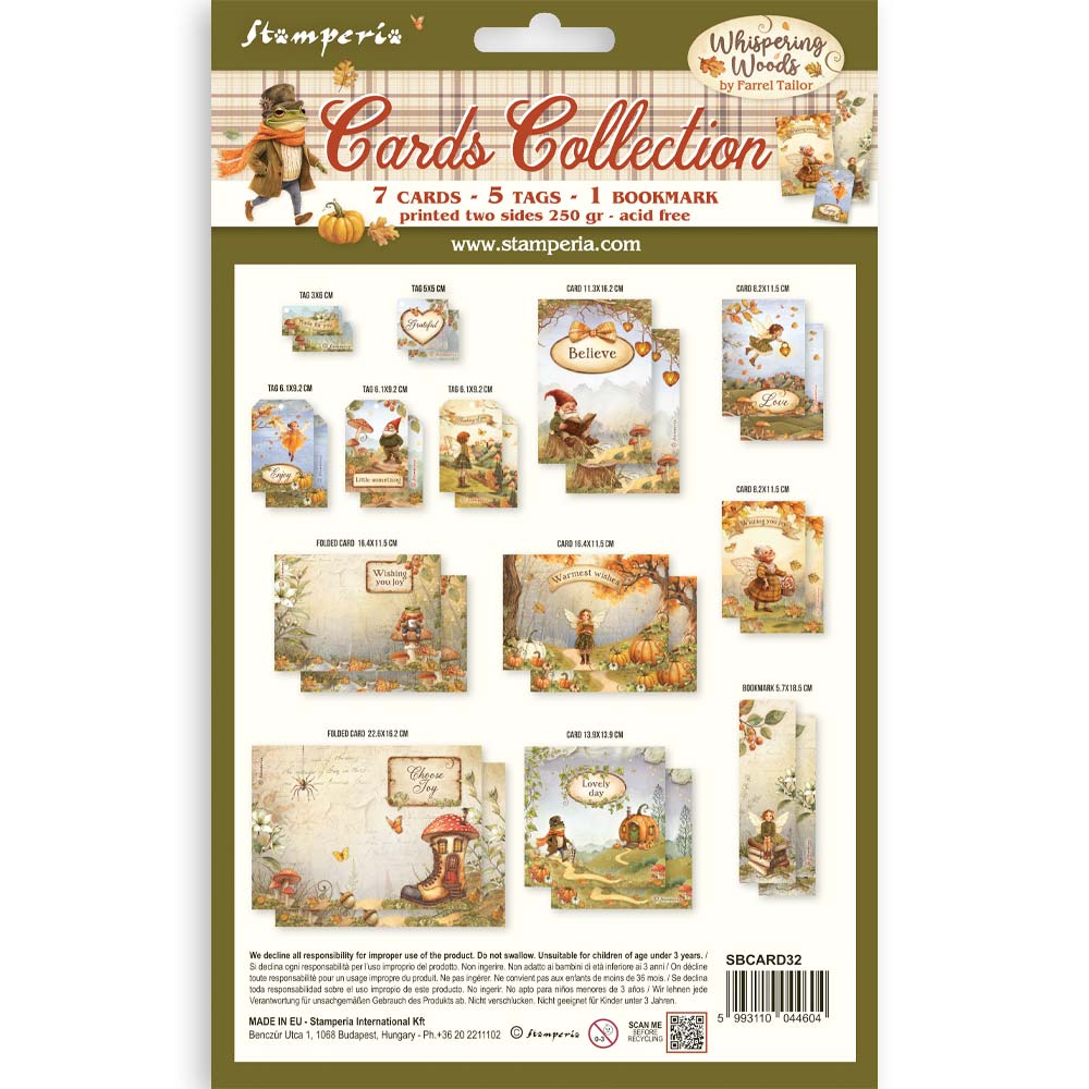 *New* Stamperia Whispering Woods  Cards Collection PREORDER DISPATCH APPX 13TH SEPT