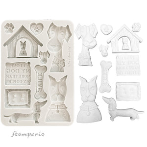 *NEW* Stamperia Silicon Mould A5 - Furry Friends - Dogs