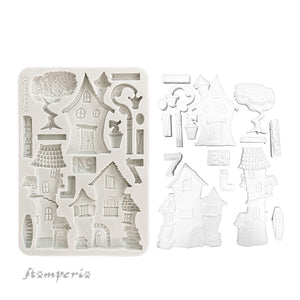 *NEW* Stamperia Silicon Mould A5 - Furry Friends - Houses