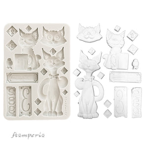 *NEW* Stamperia Silicon Mould A5 - Furry Friends - Cats