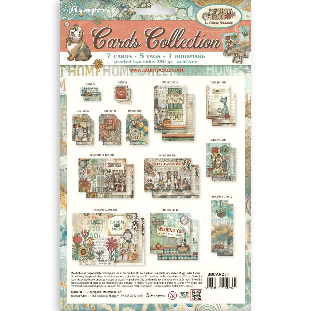 *New* Stamperia Furry Friends Cards Collection