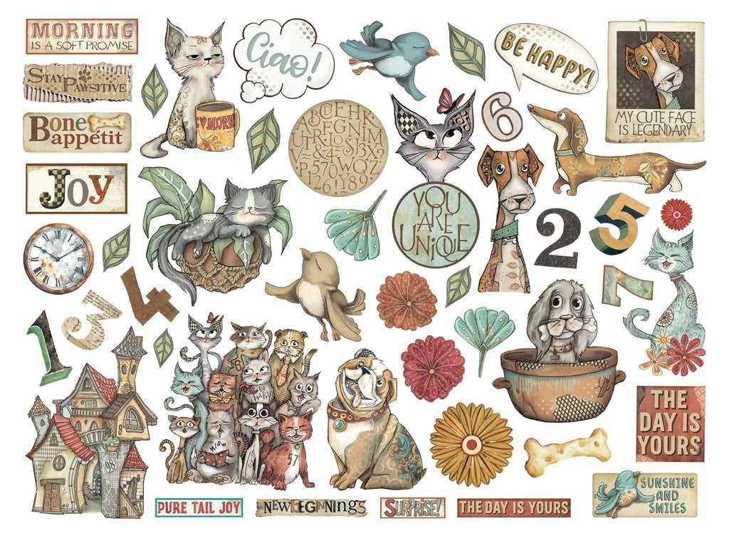 *New In* Stamperia Die Cuts Furry Friends
