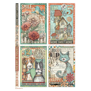 *New* Stamperia Rice Paper Selection Furry Friends 6 x A4 sheets