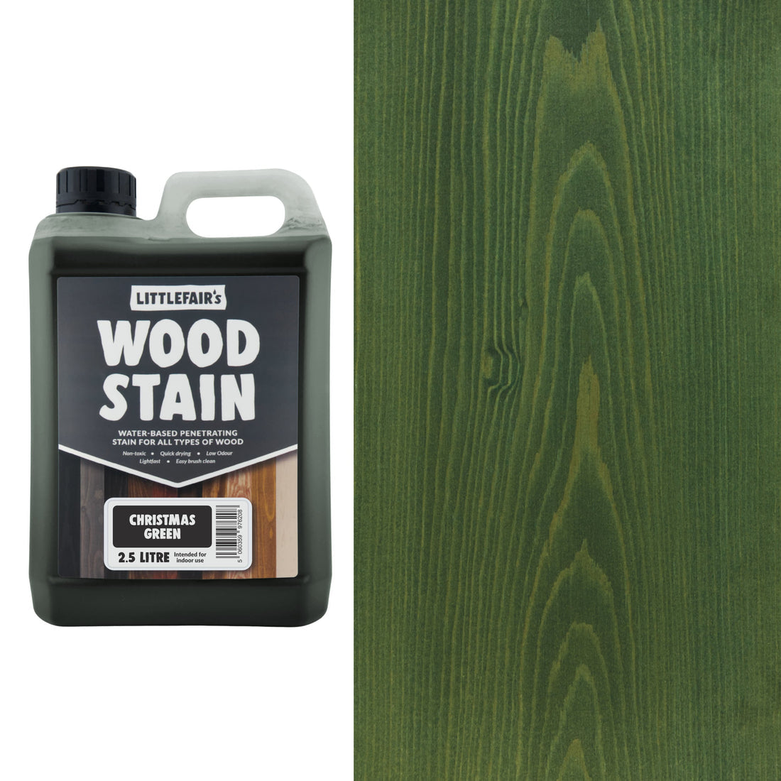 Littlefairs Water based Wood Stain Christmas Green