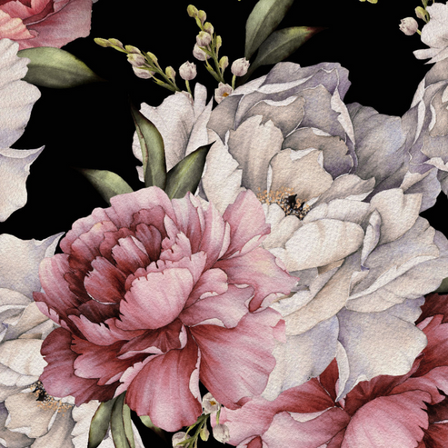 Three Yellow Goats Decoupage A1 sheet - Peonies