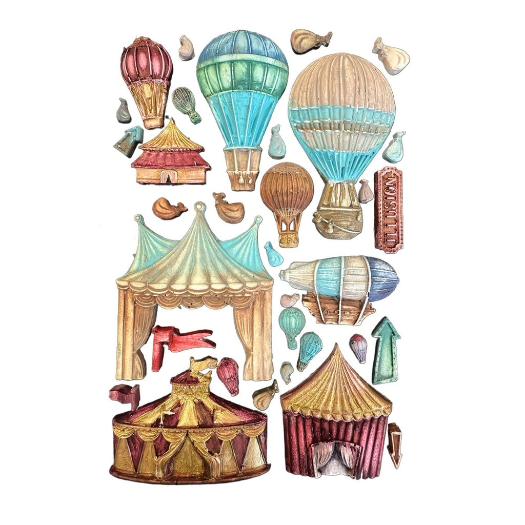*NEW* Stamperia Silicon Mould A5 - Circus & Air Balloons