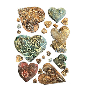 *NEW* Stamperia Silicon Mould A5 - Simple Hearts