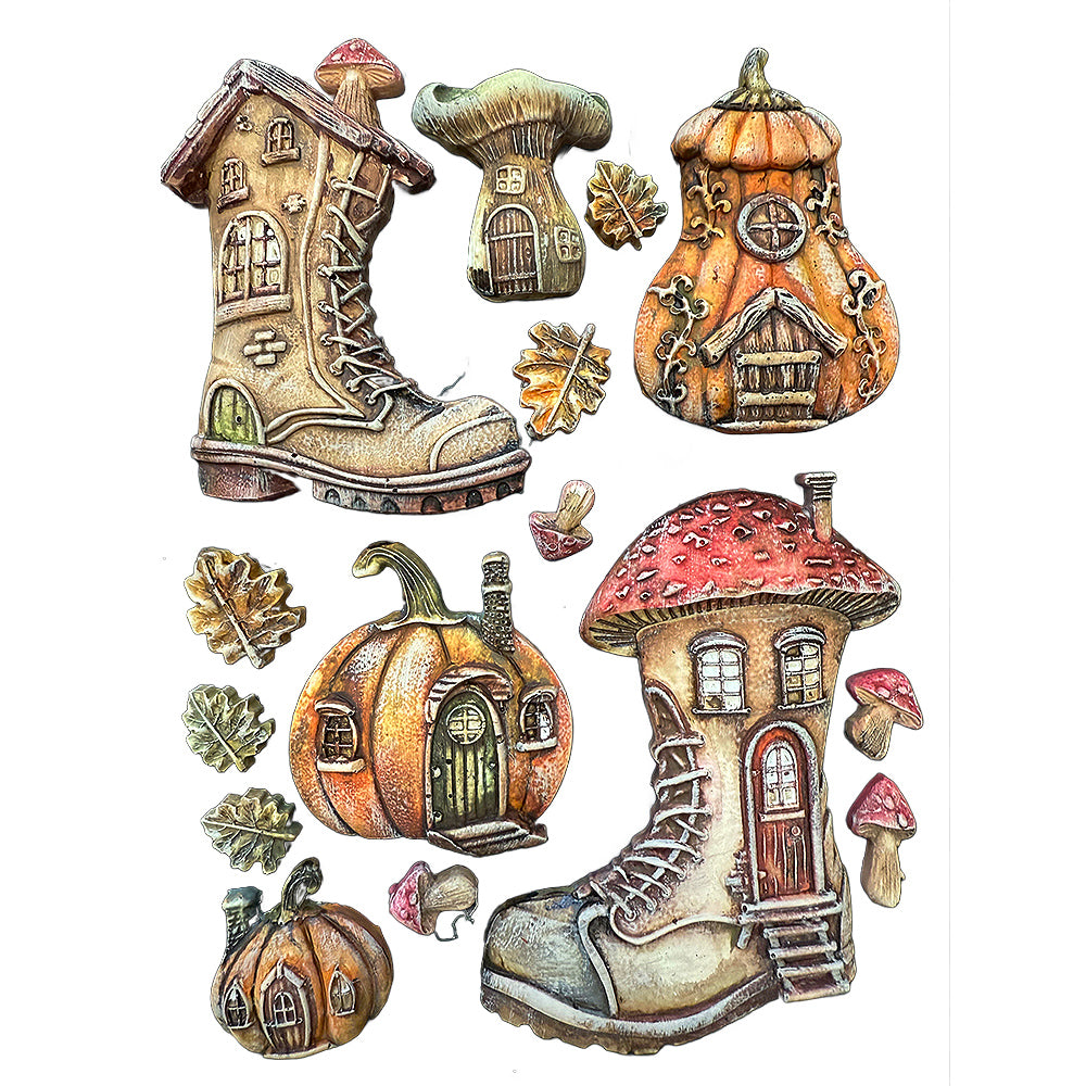 *NEW* Stamperia Silicon Mould A5 - Whispering Woods Boots and Pumpkin House PREORDER DISPATCH APPX 13TH SEPT