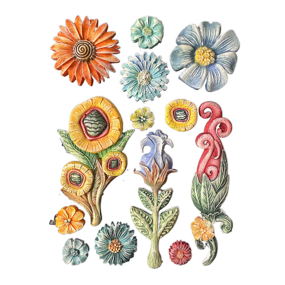 *NEW* Stamperia Silicon Mould A5 - Furry Friends - Flowers