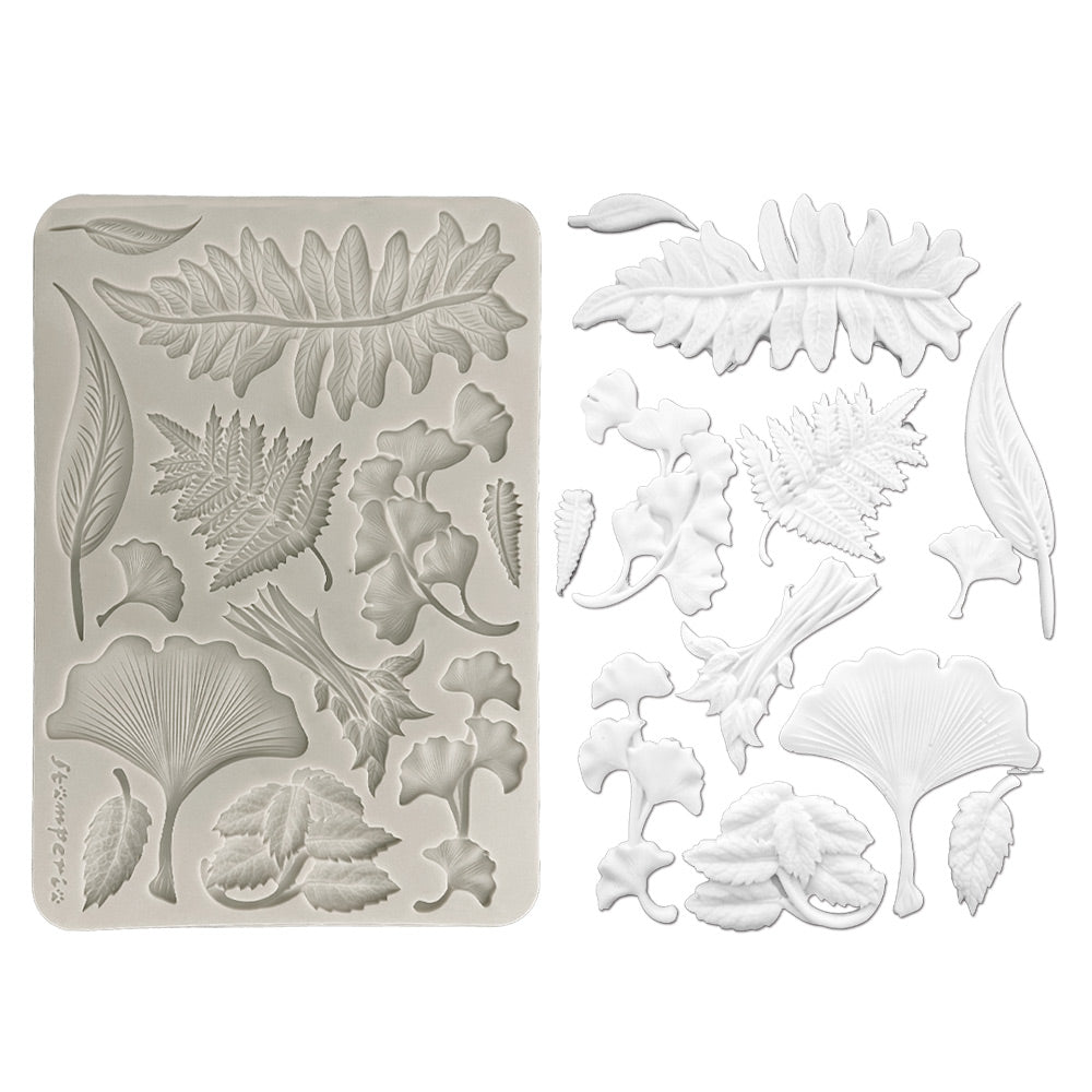 *NEW* Stamperia Silicon Mould A5 - Herbarium Silvae Botanical Leaf PREORDER DISPATCH APPX 9TH DEC