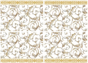 * New* Belle's and Whistles Waterslide Transfer Baroque Swirls