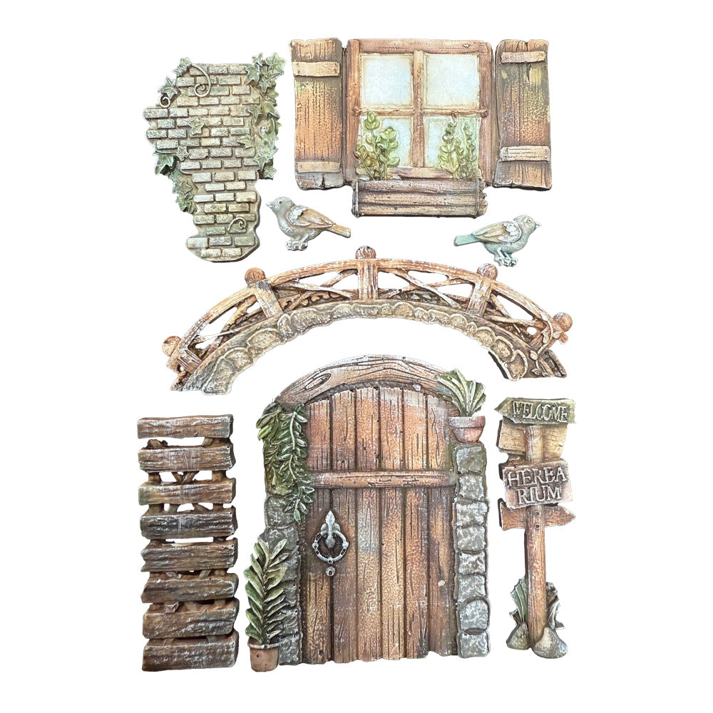 *NEW* Stamperia Silicon Mould A5 - Herbarium Silvae Bridge PREORDER DISPATCH APPX 9TH DEC