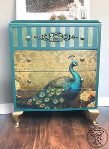 Three Yellow Goats Decoupage A1 sheet - Golden Peacock