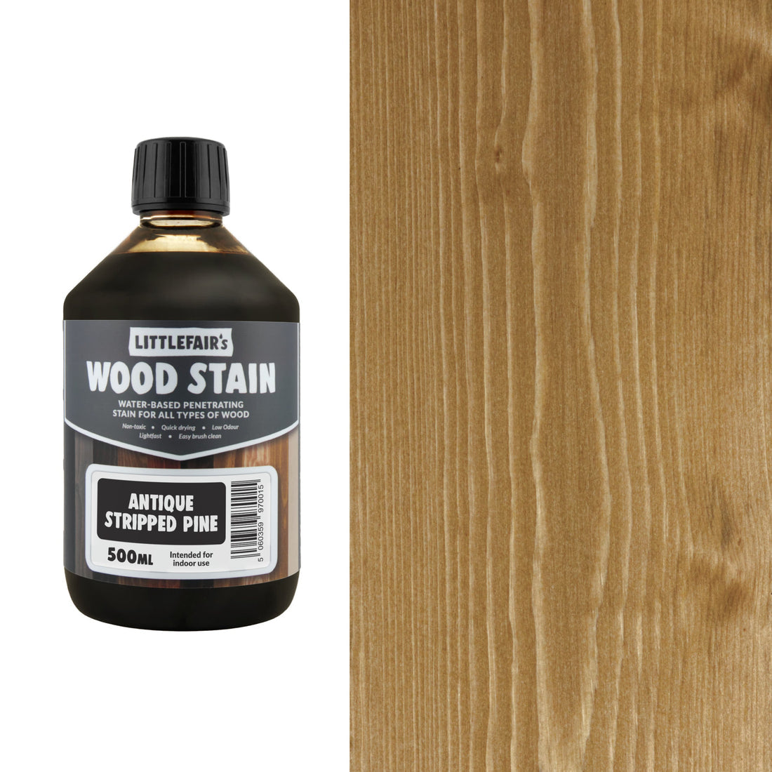 Littlefairs Water based Wood Stain Antique Stripped Pine