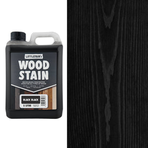 Littlefairs Water based Wood Stain Black Black