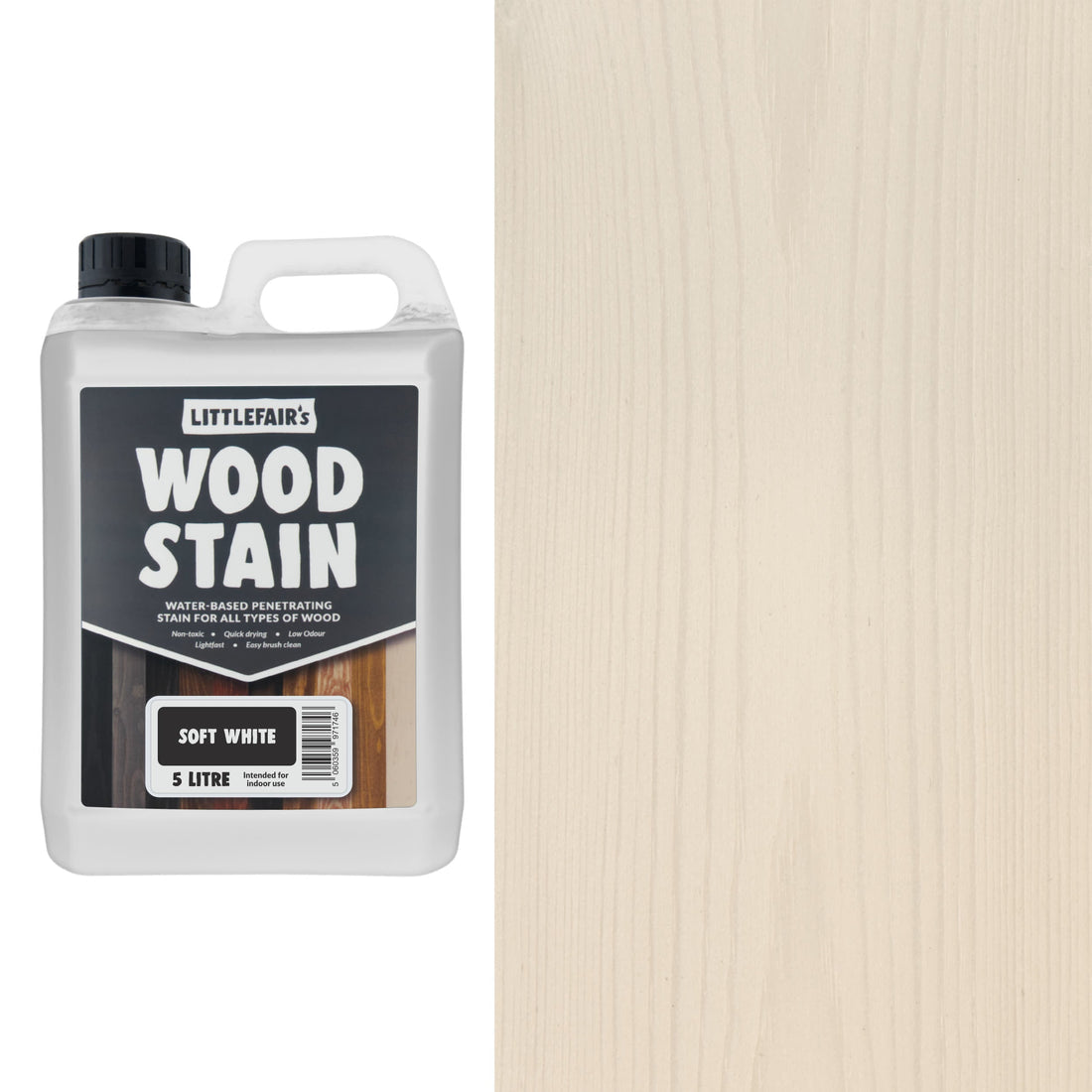 Littlefairs Water based Wood Stain Soft White
