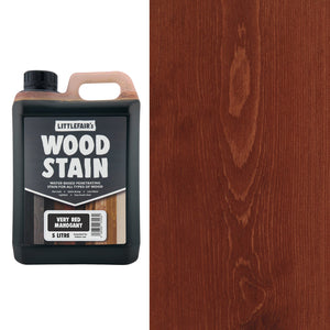 Littlefairs Water based Wood Stain Very Red Mahogany