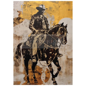 *New* Redesign with Prima Decoupage A1 Fiber Paper Cowboy Cavalry