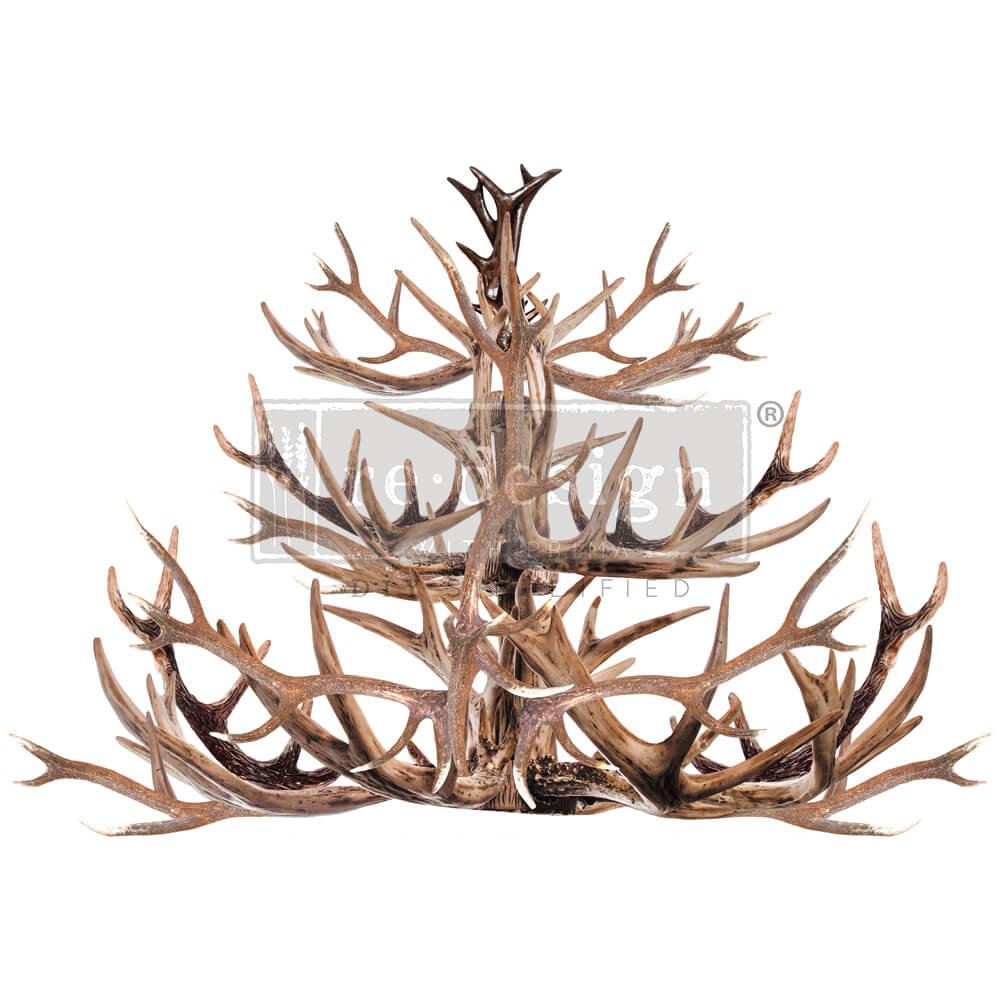 *New* Redesign with Prima Decor Transfer Antler Chandelier