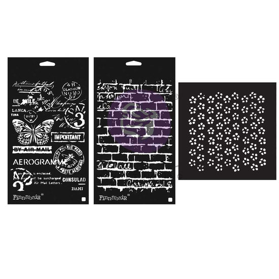 Finnabair Stencil pack Prefectly Grungy (3 pack) Limited Edition PREORDER expected in stock early Nov