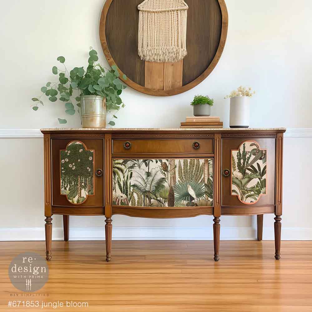 *New* Exclusive Redesign with Prima Decoupage A1 Fiber Paper Limited Edition Jungle Bloom