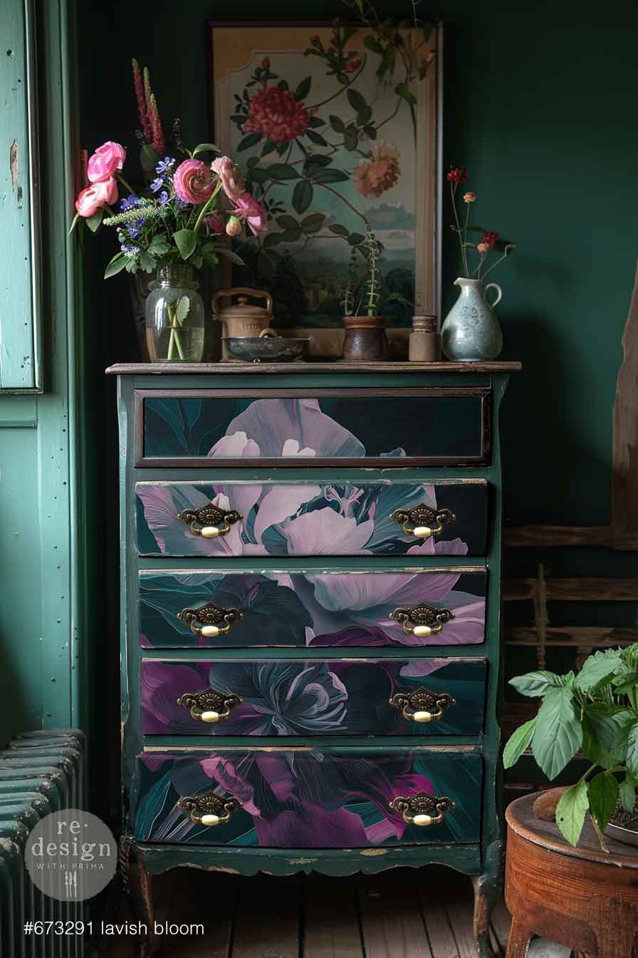 *New* Exclusive Redesign with Prima Decoupage A1 Fiber Paper Limited Edition lavish bloom