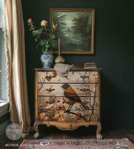 *New* Exclusive Redesign with Prima Decoupage A1 Fiber Paper Limited Edition Sunlit Songbird