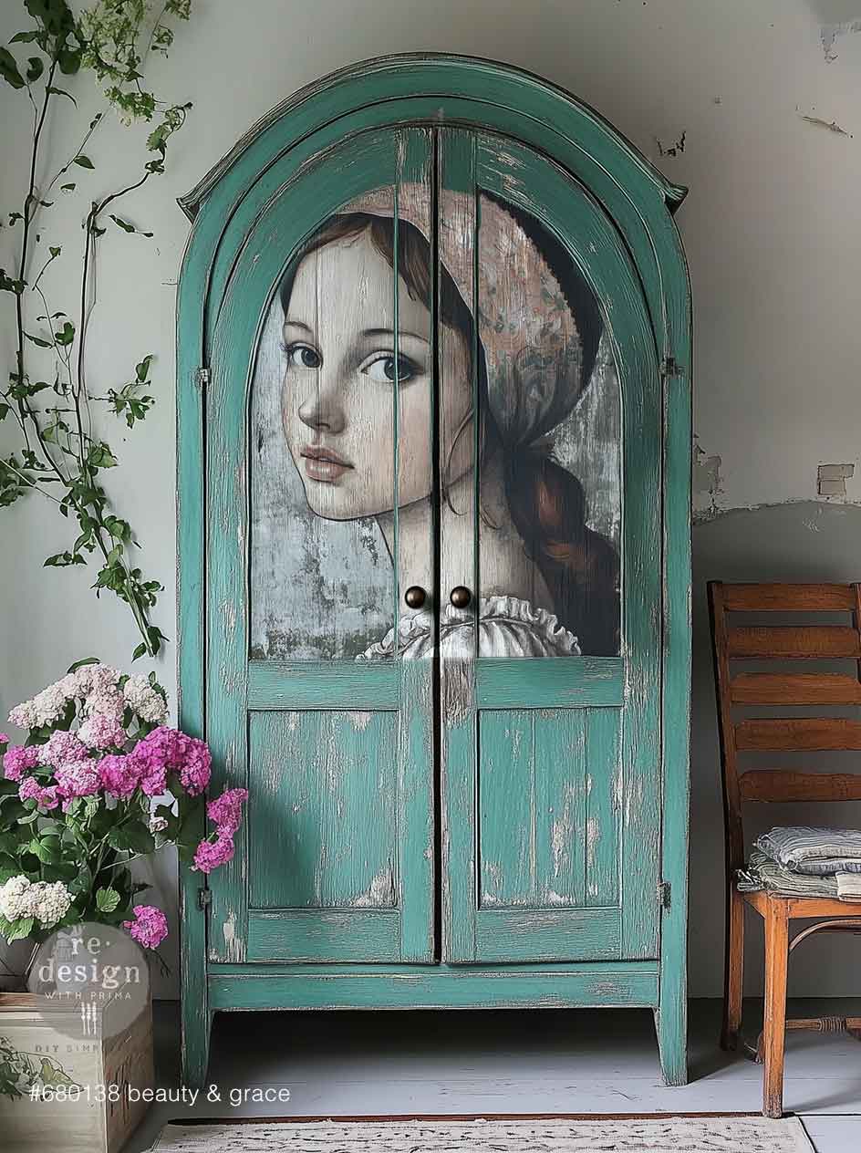 *New* Exclusive Redesign with Prima Decoupage A1 Fiber Paper Limited Edition Beauty & Grace