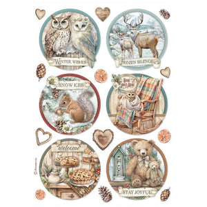 *New* Stamperia Rice Paper Selection The Owls House 6 x A4 sheets