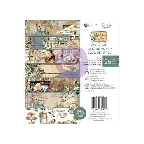 Prima Marketing The Home Baker - 6x6 PAPER PAD PREORDER EXPECTED IN STOCK early Nov