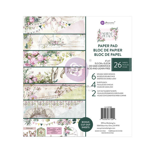 Prima Marketing Serene Petals - 6"x6" PAPER PAD