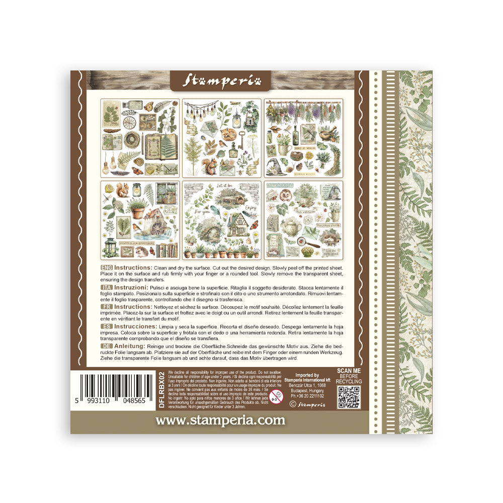 *New In* Stamperia Rub On Assortment Herbarium Silvae PREORDER DISPATCH APPX 9TH DEC