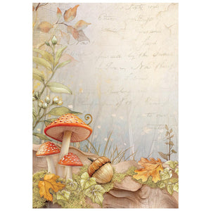 *New In* Stamperia Rice Paper Backgrounds Whispering Woods 8 x A6 sheets PREORDER DISPATCH APPX 13TH SEPT