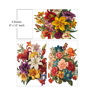 * New* Belle's and Whistles Mid Transfer Antique Flora IN STOCK