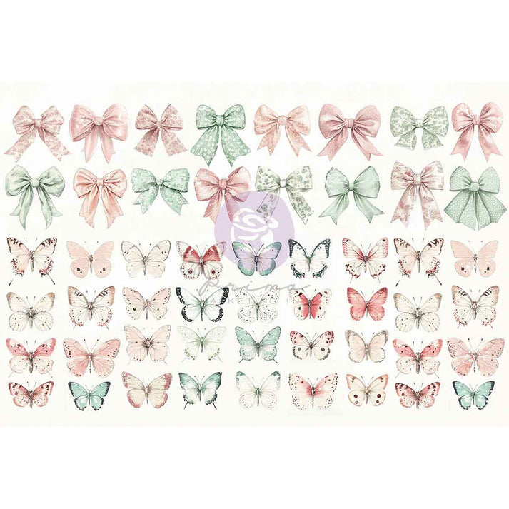 Cherry Sweet Prima Marketing Bows & Butterflies Ephemera Pack (104 PIECES)